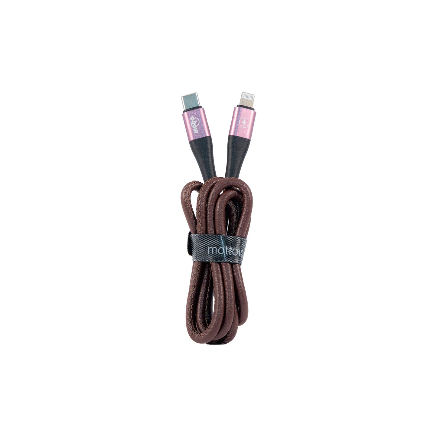 Motto Leather Wrapped Type-C to iPhone Charging Cable 6FT