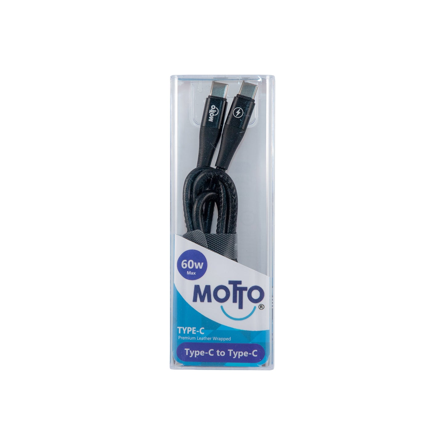 Motto Leather Wrapped Type-C to Type-C Cable