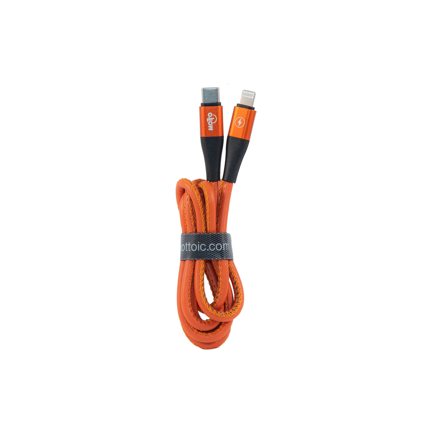 [MOTTO IC] Leather Wrapped Type-C to iPhone Charger 3FT Lightning to USB Charging Cable