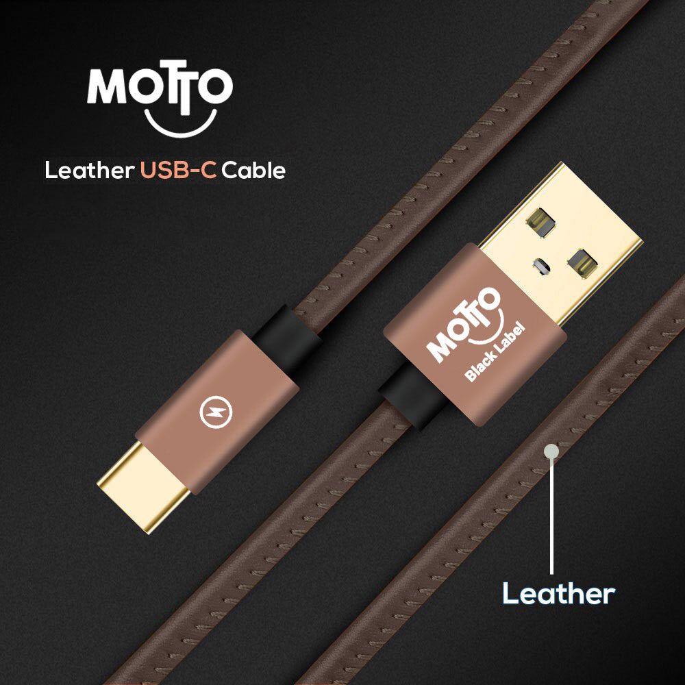 [MOTTO] Leather Wrapped Type-C Cable